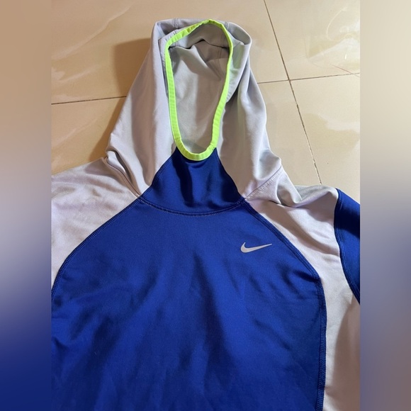 Nike Jacket Unisex Medium Blue Therma Flex Dri Fit Tracksuit Track Top Running - Picture 13 of 15